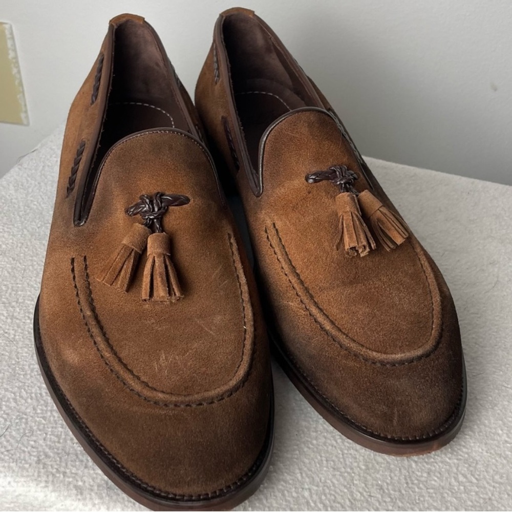 VellaPais Tobacco Suede Tassel Loafer in size 10